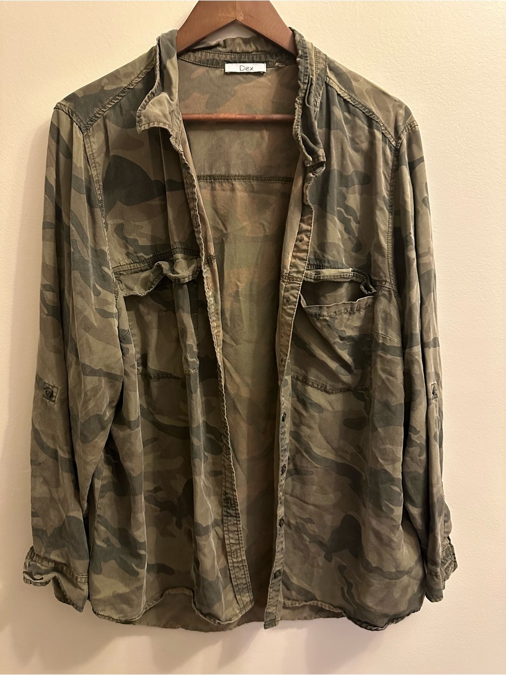 Dex Men's Camo Field Jacket in Olive and Khaki